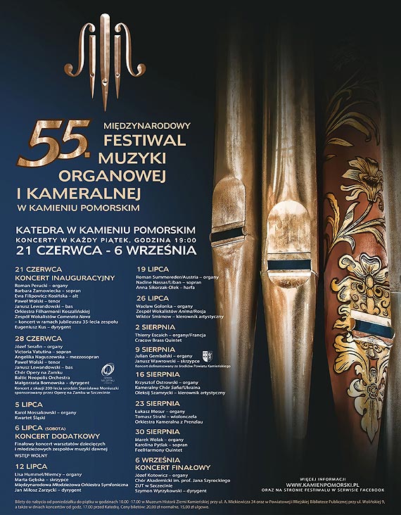 W pitek rozpocznie si 55. Midzynarodowy Festiwal Muzyki Organowej i Kameralnej  w Kamieniu Pomorskim