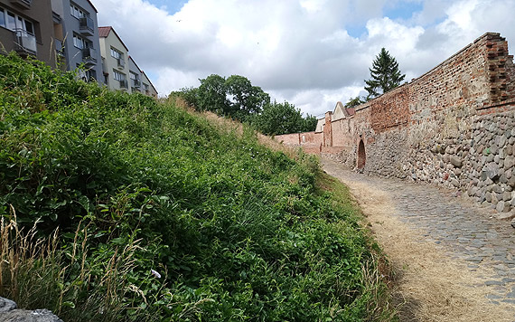 Zaniedbana skarpa szpeci estetyk miasta