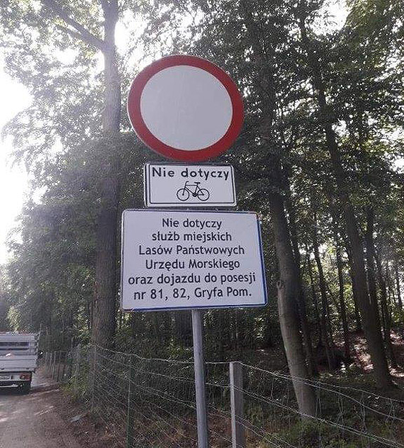 Adam Szczodry w sprawie znaku drogowego B1 na drodze lenej krytyki