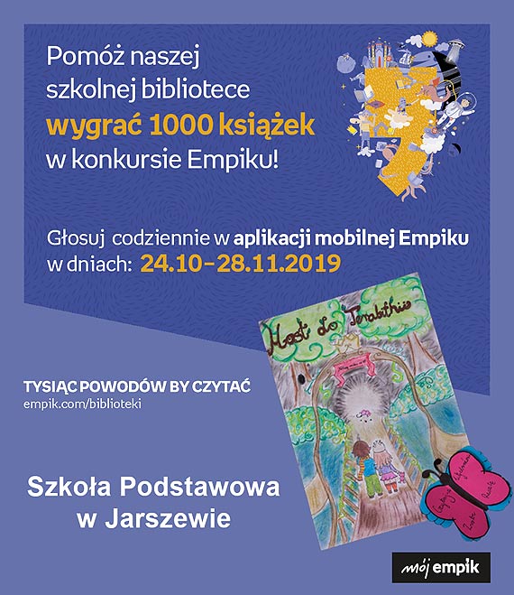 Szkoa w Jarszewie potrzebuje Waszych gosw! Pommy dzieciom wygra ksiki do biblioteki szkolnej