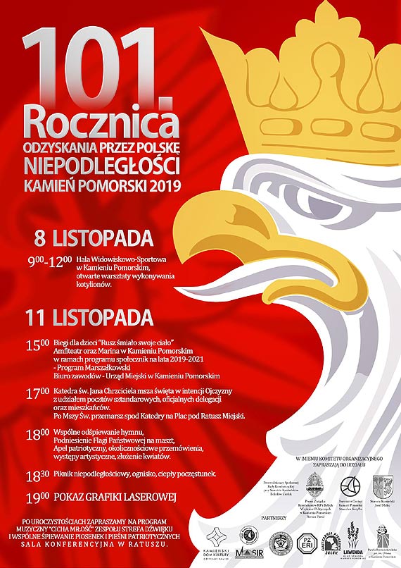 Zapraszamy na obchody 101. Rocznicy Odzyskania przez Polsk Niepodlegoci