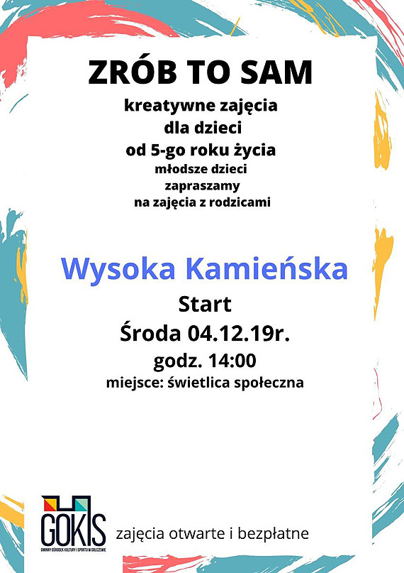 Warsztaty „Zrb to sam” w Wysokiej Kamieskiej - zapraszamy