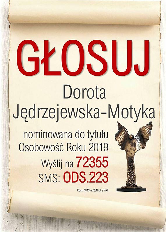 Dorota Motyka - artystka, matka, zaoycielka Fundacji Zosia - nominowane do tytuu "Osobowo Roku 2019"