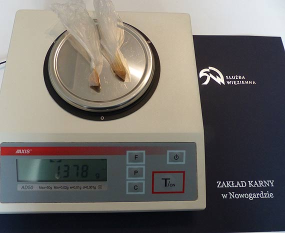 Udaremniona pr�ba przemytu �rodk�w odurzaj�cych na teren Zak�adu Karnego w Nowogardzie