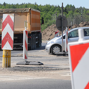 Budowa w�z�a Par��wko. Utrudnienia w ruchu