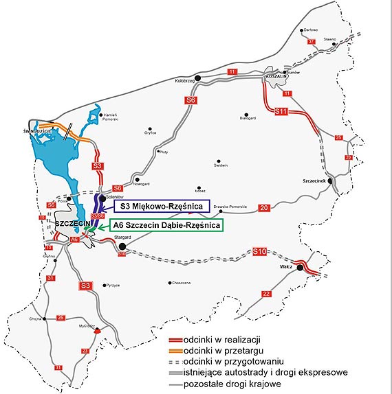 Przed d�ugim weekendem uruchamiamy dwie jezdnie na S3 i A6 od Szczecina do Goleniowa