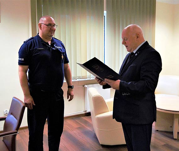 Spotkanie Starosty Kamieńskiego z nowym Komendantem Powiatowej Policji