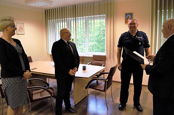 Spotkanie Starosty Kamieńskiego z nowym Komendantem Powiatowej Policji