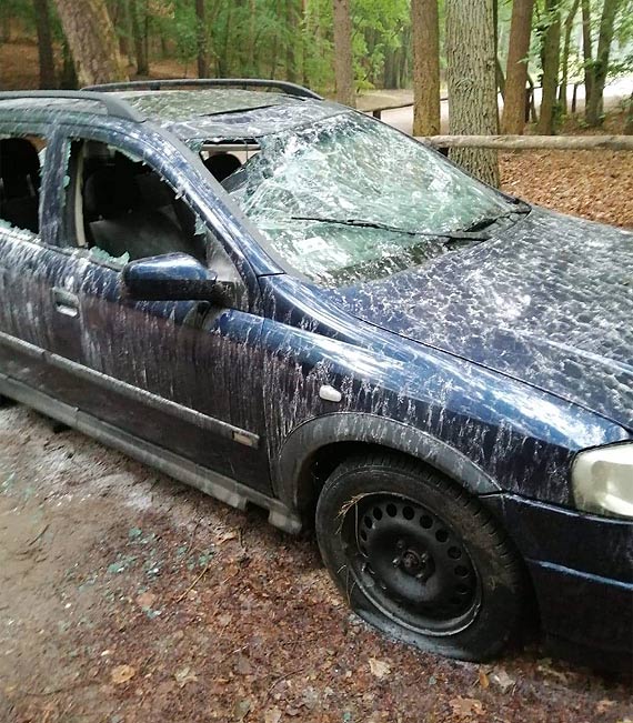 Przed bramą do Wolińskiego Parku Narodowego straszy wrak