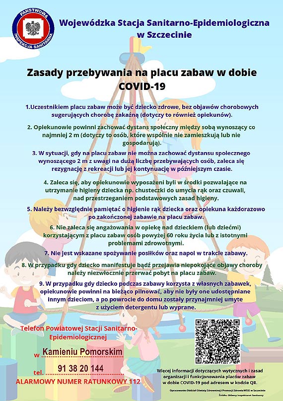 Zasady przebywania na placu zabaw