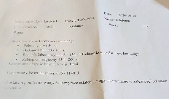 Na operację mojej świnki Zosi u której zrobiły się cysty po obu stronach brzuszka mam na to już tydzień pomóżcie ratować Zosie
