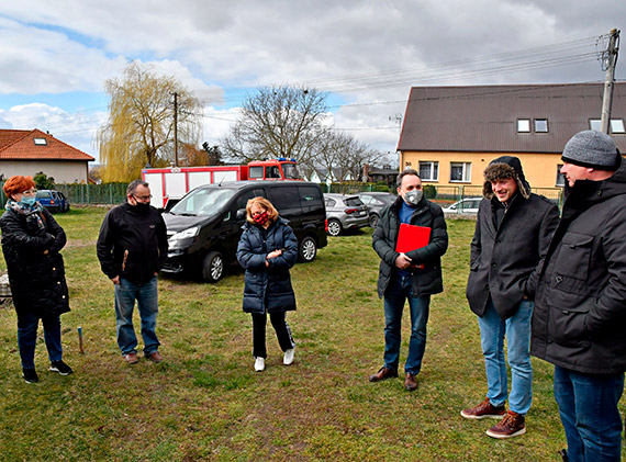 Przekazanie placu budowy nowej remizy w Lubinie