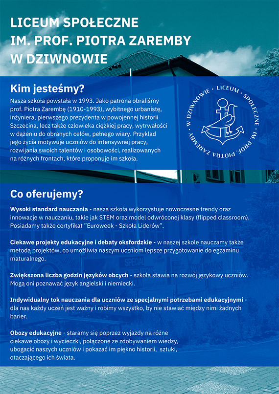 Oferta edukacyjna Liceum Społecznego w Dziwnowie - czekamy na Ciebie!