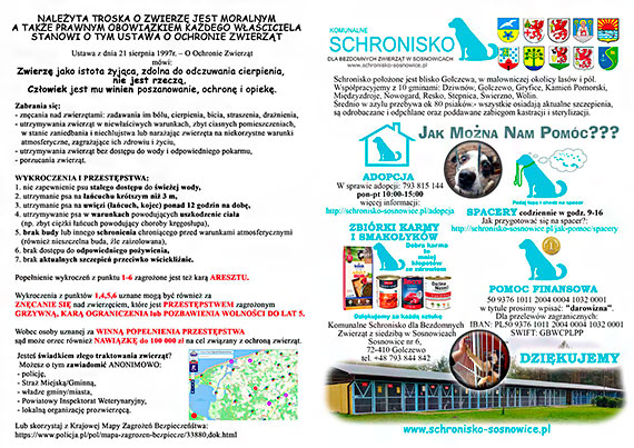 Program edukacyjny „Zwierząt prawa – ważna sprawa”
