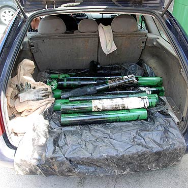 Ukrad� szlaban, poci�� i chcia� sprzeda� na z�om