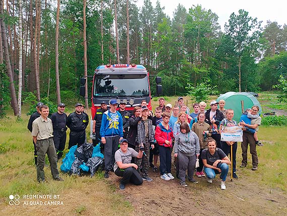 Stowarzszenie OSP Troszyn realizuje projekt O lasy dbamy- razem sprzątamy!