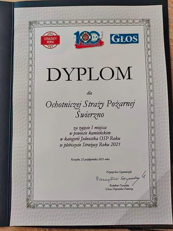 Strażacy z OSP Świerzno najlepsi w powiecie kamieńskim!