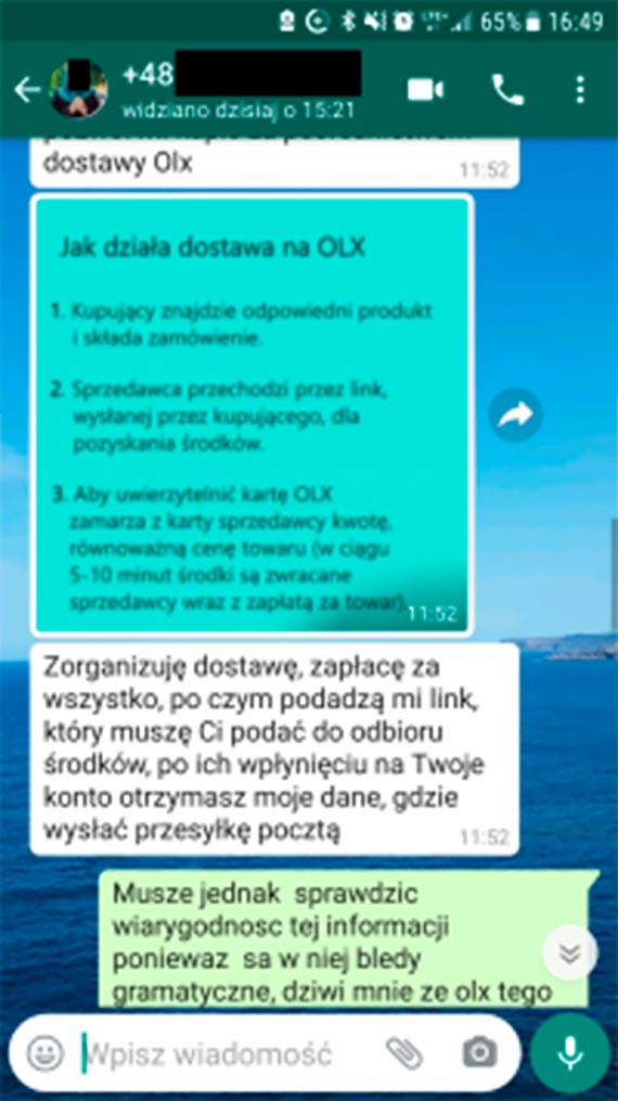 Kolejne osoby oszukane na OLX. Uwaga zapoznaj się z galerią zdjęć!!!