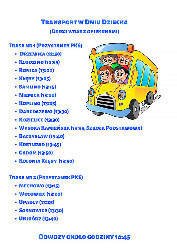 UWAGA!!! Zmiana lokalizacji Gminnego Dnia Dziecka!