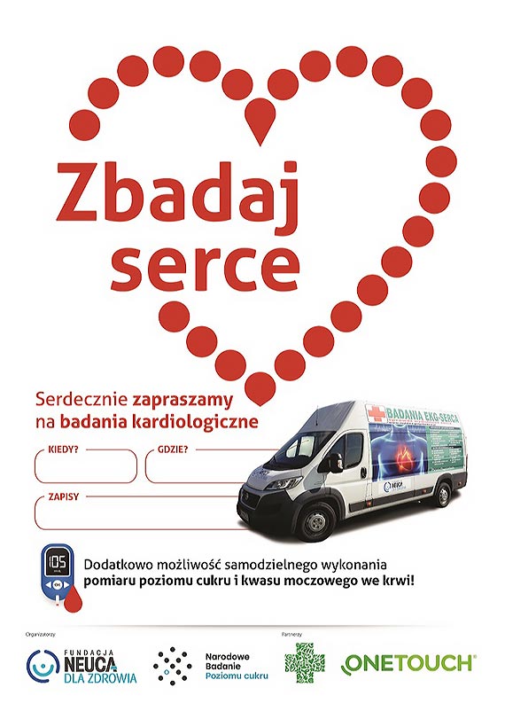 Bezpatna akcja kardiologiczna w Wolinie! Ju 6 lipca zbadaj swoje serce i wykonaj pomiar poziomu cukru i kwasu moczowego