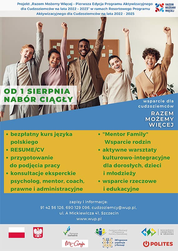 Aktywizacja zawodowa i integracja spoeczna:  „Razem Moemy Wicej”