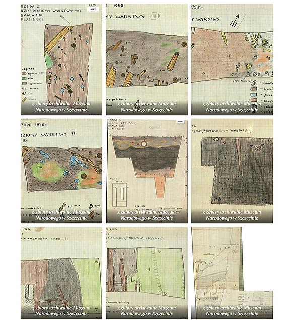 1958: Dokumentacja rysunkowa z bada archeologicznych