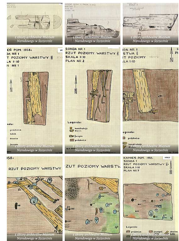 1958: Dokumentacja rysunkowa z bada archeologicznych