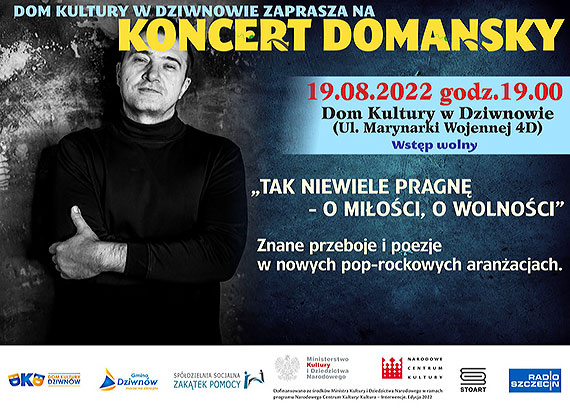 Zapraszamy na koncert Domansky