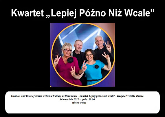 Koncert kwartetu „Lepiej pno ni wcale”