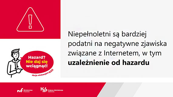 „Hazard? Nie daj się wciągnąć!” – akcja edukacyjna KAS