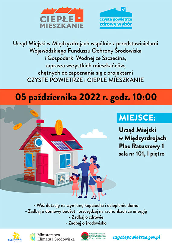 W Midzyzdrojach odbdzie si spotkanie „Czyste Powietrze i Ciepe Mieszkanie”
