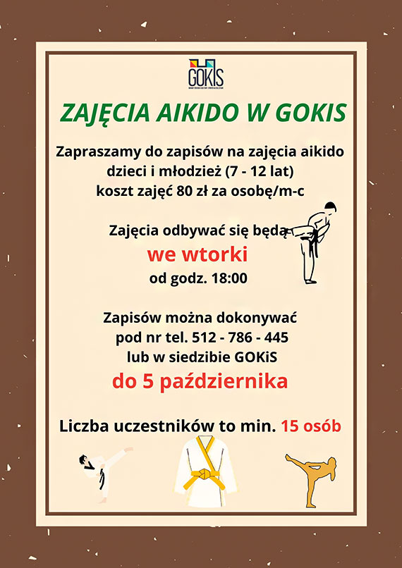 Zapisy na zajcia Aikido