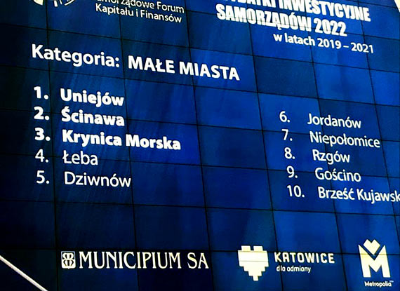 Dziwnów wyróżniony za efektywność inwestycyjną