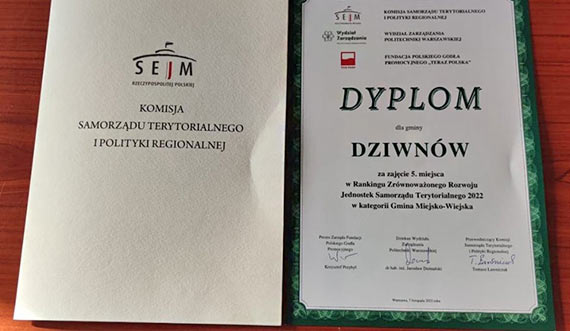 Gmina Dziwnów na 5 miejscu