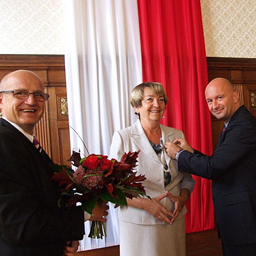 Golczewo: Z�oty Krzy� Zas�ugi dla Krystyny Grzeszczyk