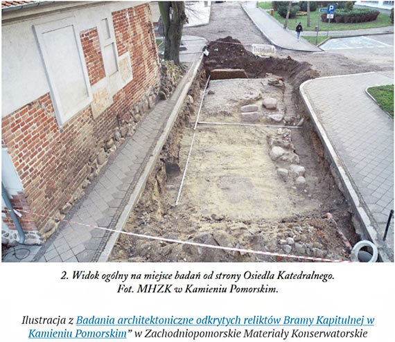 Badania architektoniczne reliktów Bramy Kapitulnej