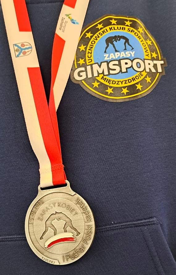II miejsce Oliwii Cisowskiej z UKS Gimsport Midzyzdroje na zawodach Pucharu Polski U17 w Zapasach Kobiet