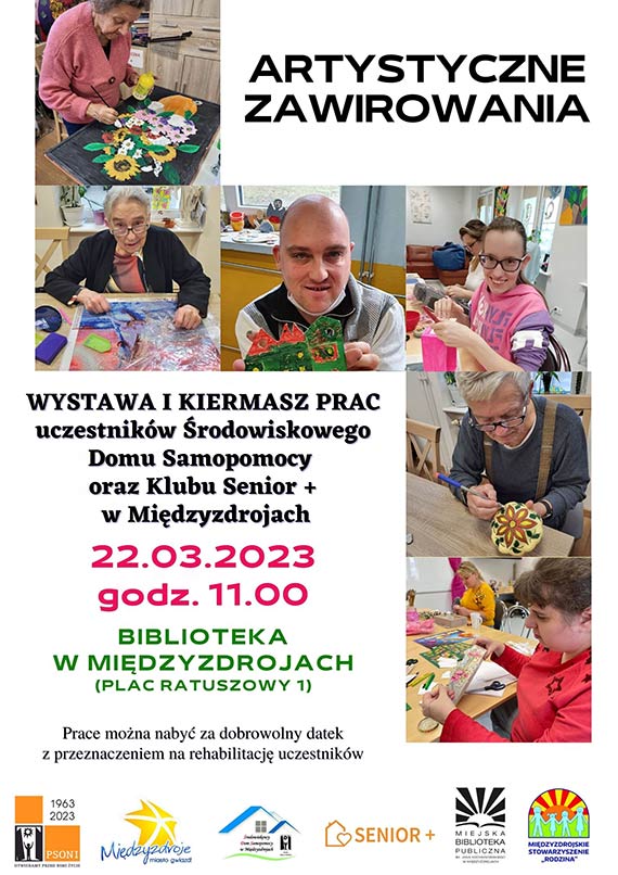„Zawirowania artystyczne” – wernisa i kiermasz prac uczestnikw rodowiskowego Domu Samopomocy i Klubu Senior + w Midzyzdrojach