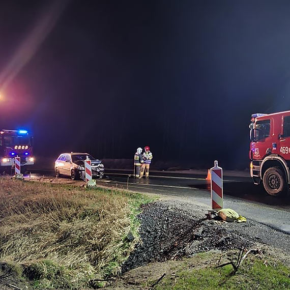 Wypadek drogowy w Pocinie