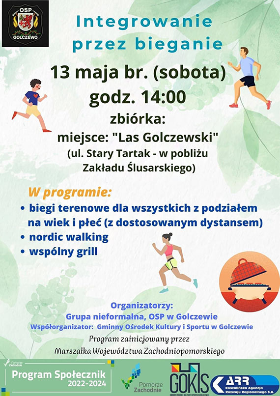 „Integrowanie przez bieganie” - rekreacyjne wydarzenie sportowe organizowane przez OSP Golczewo w ramach Programu Spoecznik