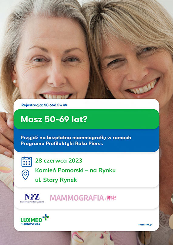 Badania w mobilnej pracowni mammograficznej LUX MED w czerwcu - Kamie Pomorski