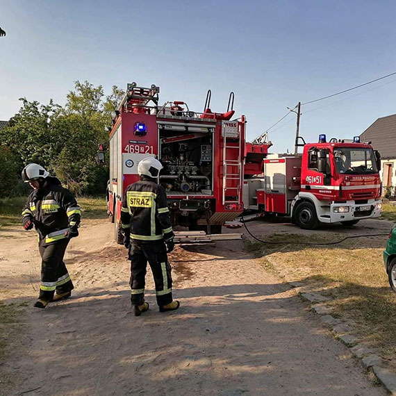 Osp Jarszewo - pożar przewodu kominowego w Płastkowie