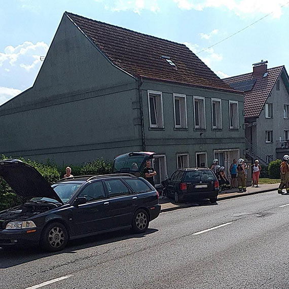 Wypadek drogowy w Golczewie. Droga była nieprzejezdna