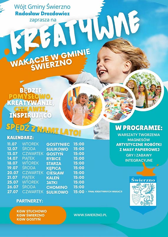 Kreatywne Wakacje w Gminie wierzno!