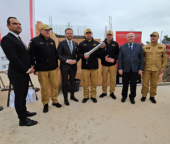 Uroczyste wmurowanie kamienia wgielnego pod now jednostk Stray Poarnej w Midzyzdrojach. Zobacz film!