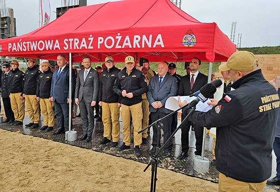 Uroczyste wmurowanie kamienia wgielnego pod now jednostk Stray Poarnej w Midzyzdrojach. Zobacz film!