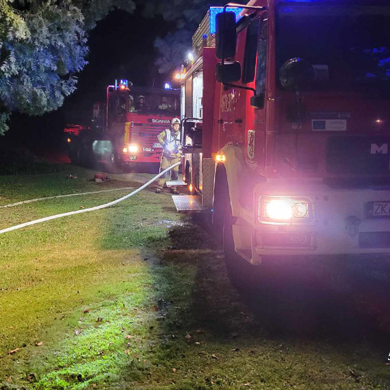 Pożar traw w miejscowości Gogolice, gmina Wolin