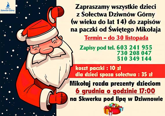 Zapisy na paczki od w. Mikoaja