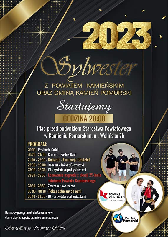Wystrzaowy Sylwester z Powiatem Kamieskim oraz Gmin Kamie Pomorski
