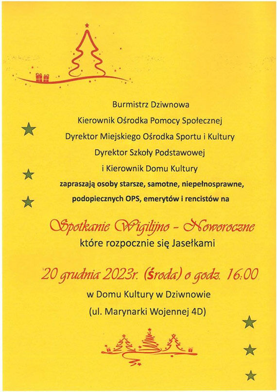 Spotkanie Wigilijno-Noworoczne